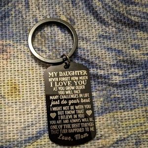 I love you daughter keychain, I love you keychain, family keychain